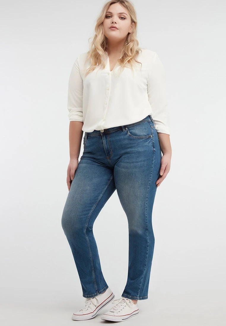 Rose - Straight Leg Jeans - Blue 4 Rose - Straight Leg Jeans - Blue - Afbeelding 2