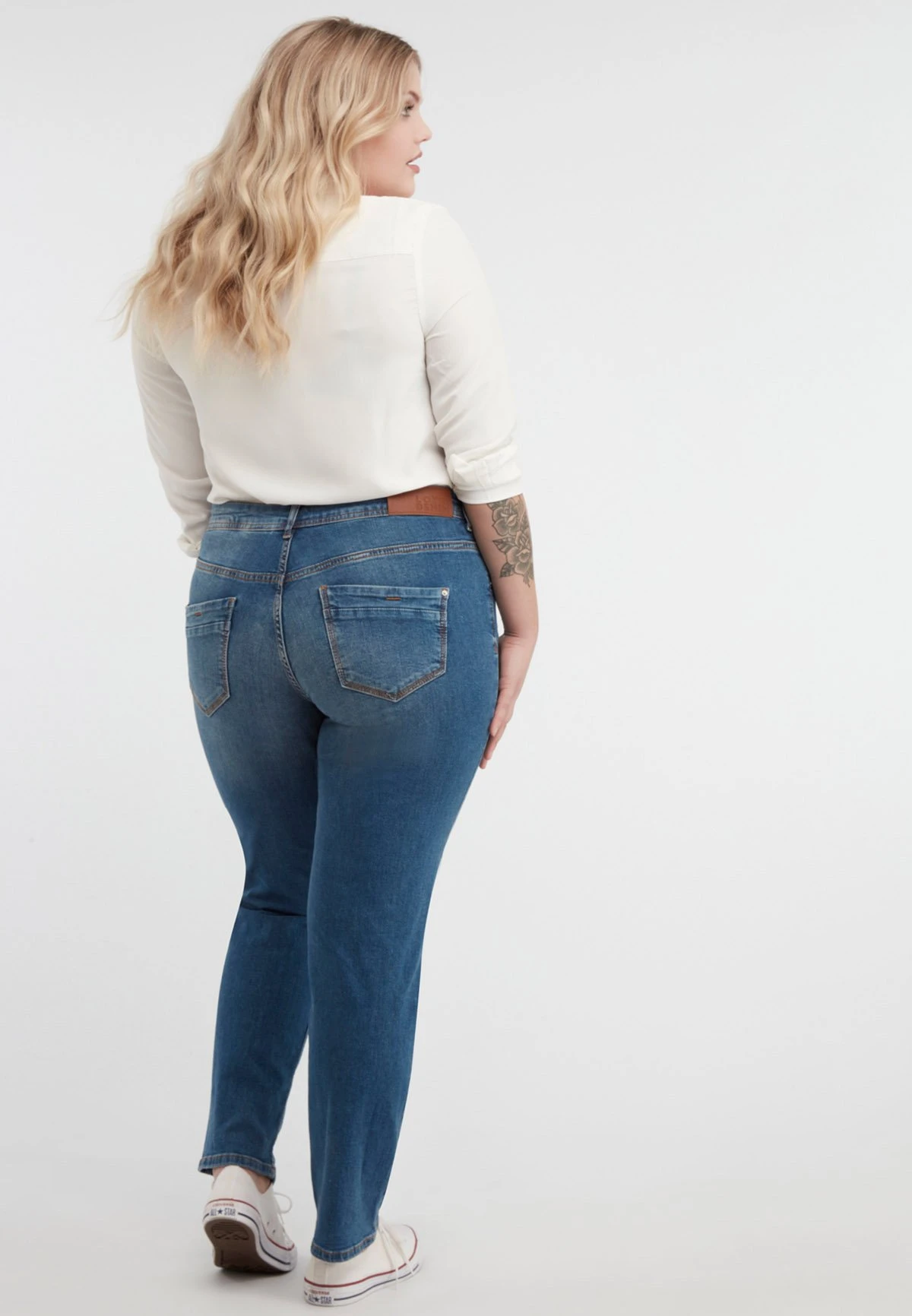 Rose - Straight Leg Jeans - Blue 5 Rose - Straight Leg Jeans - Blue - Afbeelding 3