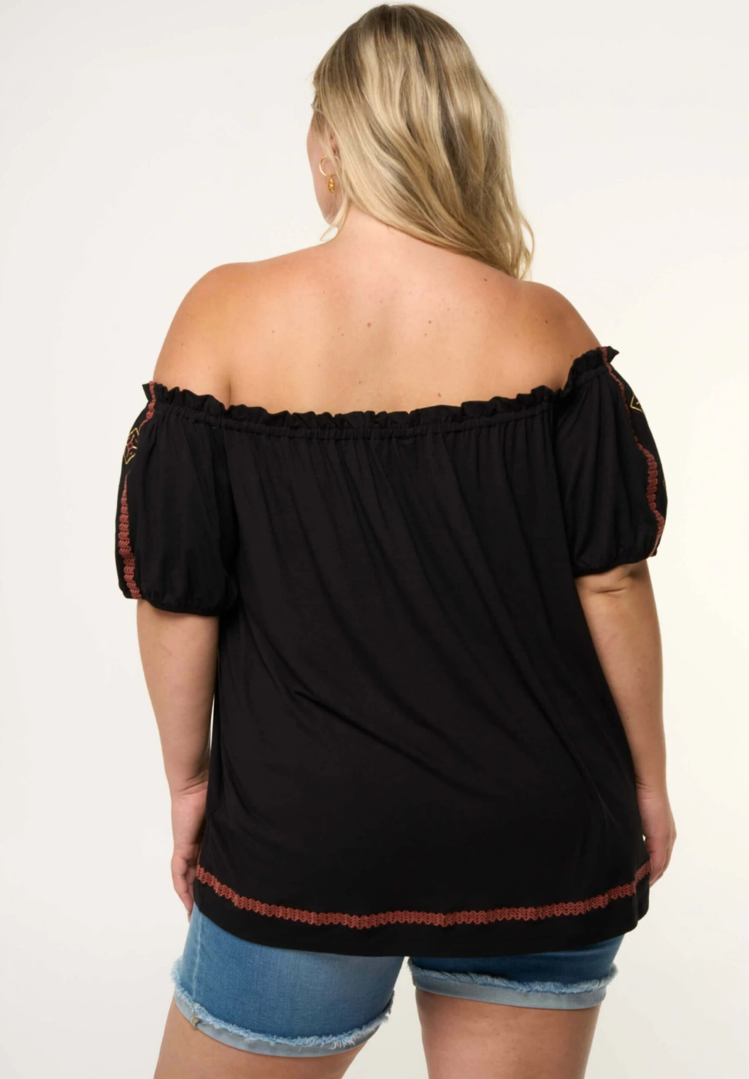 OffshoulderMet Details - Blouse - Black 4 OffshoulderMet Details - Blouse - Black - Afbeelding 2
