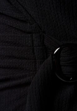 Met Houten Detail - Jurk - Black -Ms Mode 1905ad256e9c42b6b8e2be81c300170c