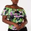 Crop Met Bloemenprint - Blouse - Multi Pink 1 Crop Met Bloemenprint - Blouse - Multi Pink -Ms Mode 1e4239a6e4f246e38c3338a1e5194f7f