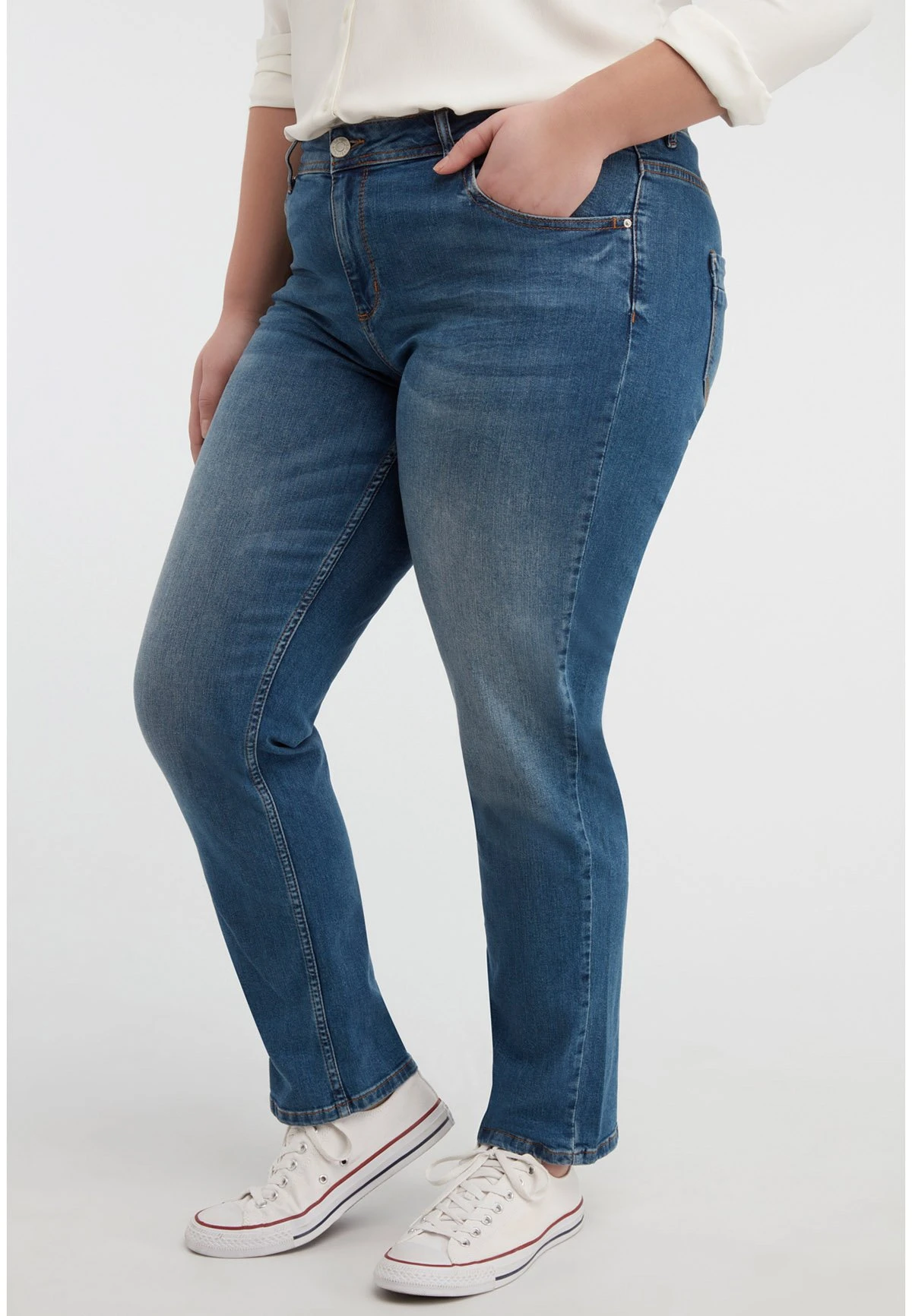Rose - Straight Leg Jeans - Blue 3 Rose - Straight Leg Jeans - Blue