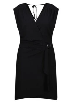 Met Houten Detail - Jurk - Black -Ms Mode 349970522634486b8ef32dd2868209fc