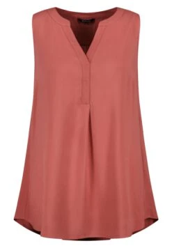 Mouwloze- Blouse - Brique Red -Ms Mode 47da749265374e87ab8eae57d774048a