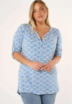 E-Fabiola Print - Blouse - Multi Blue