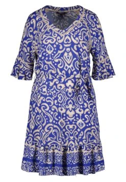 Met Paisley Print - Jurk - Multi/Aqua -Ms Mode 4dae3cc253f744a0bbc268a4b0fcab5c