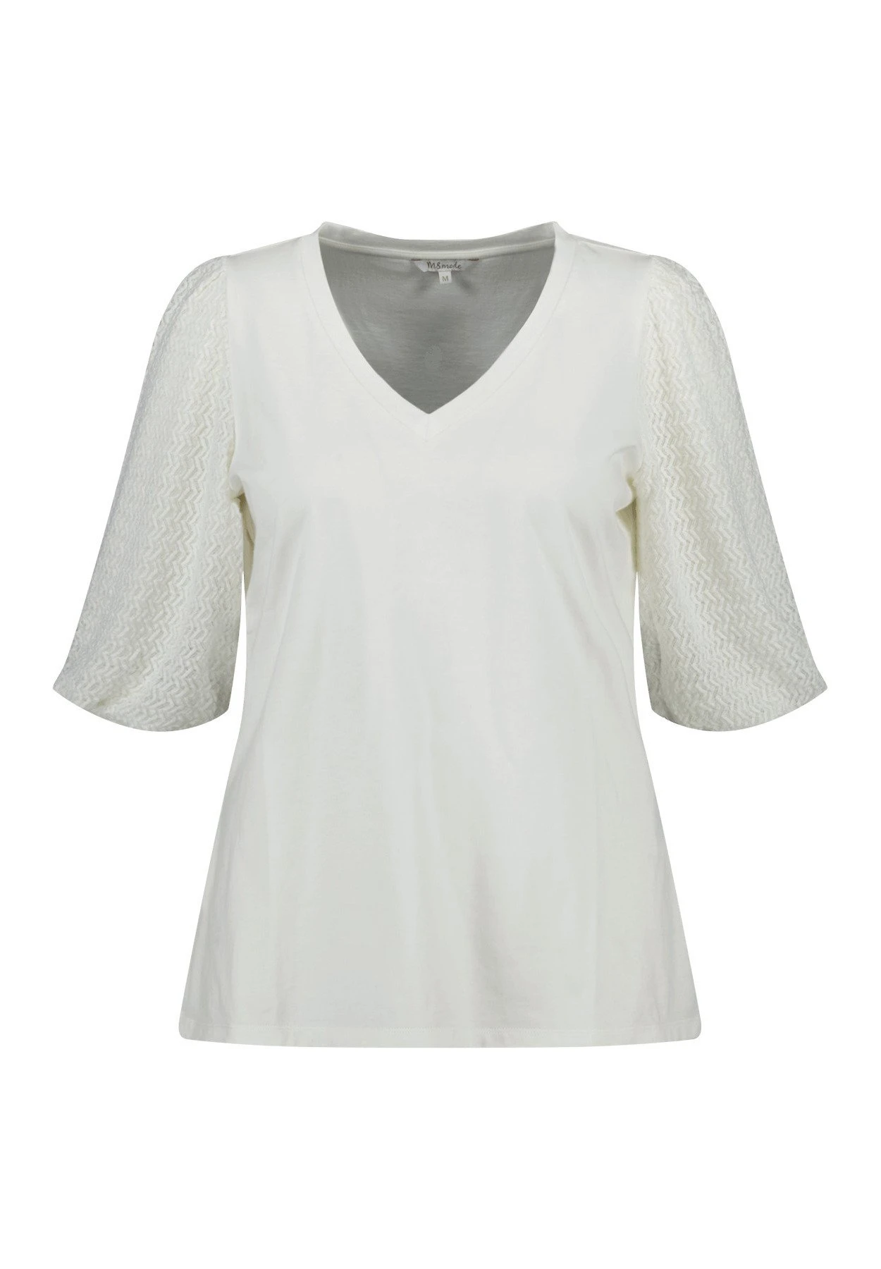 Met Structuur Mouwen - Blouse - Off White 8 Met Structuur Mouwen - Blouse - Off White - Afbeelding 6