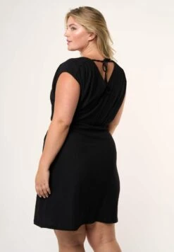 Met Houten Detail - Jurk - Black -Ms Mode 660dfcd88d674d16b6cd00821ac72313