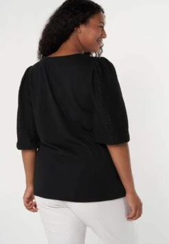 Met Structuur Mouwen - Blouse - Black 10 Met Structuur Mouwen - Blouse - Black -Ms Mode 6988a03ec88343c49920c7c2d8b833ef