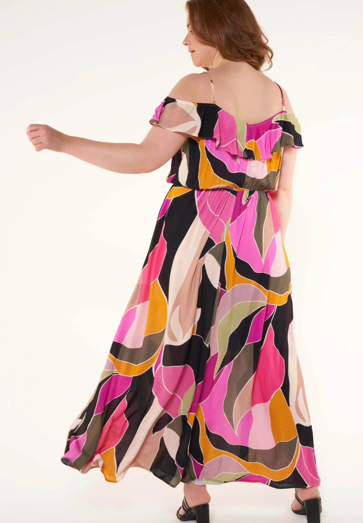 Maxi-Jurk - Multi Pink 4 Maxi-Jurk - Multi Pink - Afbeelding 2