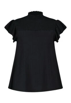 Met Korte Mouwen - Blouse - Black