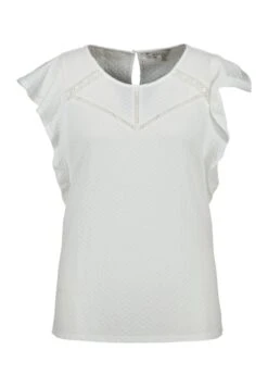 Met Korte Mouwen - Blouse - Off White -Ms Mode 8a2fd8404e6d4e67868a794efbae6224