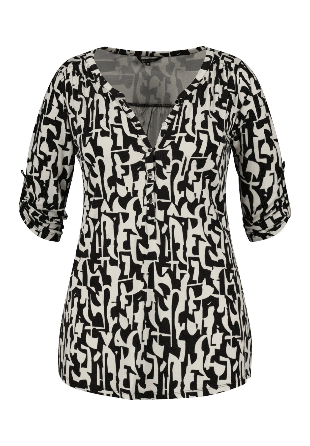E-Fabiola Print - Blouse - Multi Black White 7 E-Fabiola Print - Blouse - Multi Black White - Afbeelding 5