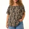 T-Shirt Print - Multi Brown -Ms Mode 93822d5c64ca432a8d288d8f7807ee73