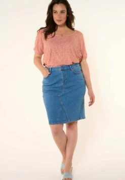 Kokerrok - Stonewash Denim -Ms Mode 96f50d2ab84d4914aa0c143499f6b9d5