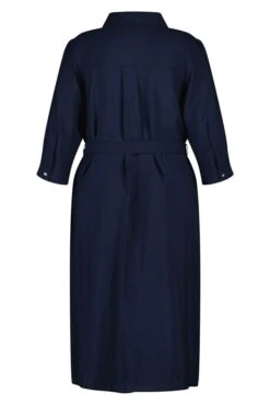 Midi Jurk Met Ceintuur -Ms Mode D11106096 5