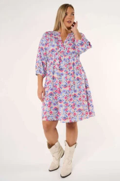 Jurk Met Bloemenprint -Ms Mode D15238510 12