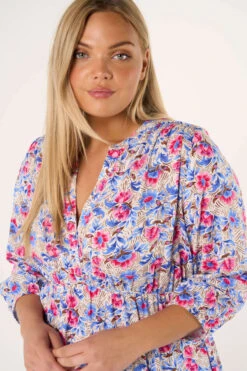 Jurk Met Bloemenprint -Ms Mode D15238510 13