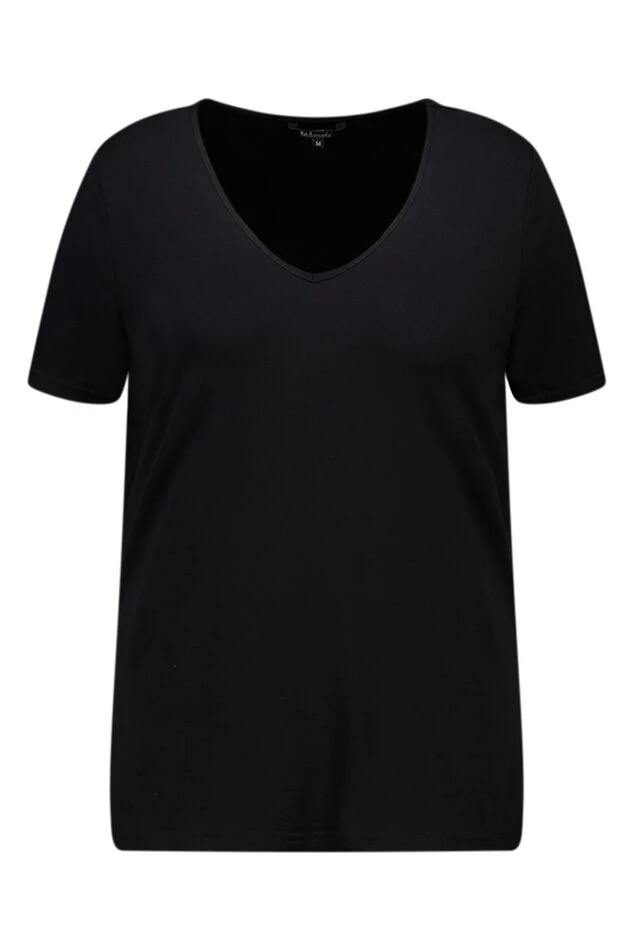 Basic T-shirt Met V-hals 4 Basic T-shirt Met V-hals - Afbeelding 2