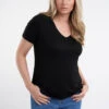 Basic T-shirt Met V-hals 2 Basic T-shirt Met V-hals -Ms Mode E28000012 9