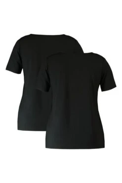 2-pack T-shirts Met V-hals -Ms Mode E28002012 5