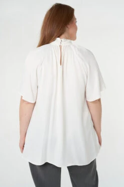 Blouse Met Satijnen Look 12 Blouse Met Satijnen Look -Ms Mode K20037010 10