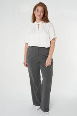 Blouse Met Satijnen Look 14 Blouse Met Satijnen Look -Ms Mode K20037010 12