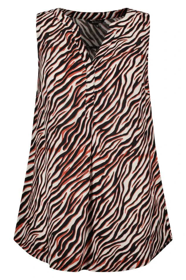 Mouwloze Blouse Met Print 4 Mouwloze Blouse Met Print - Afbeelding 2