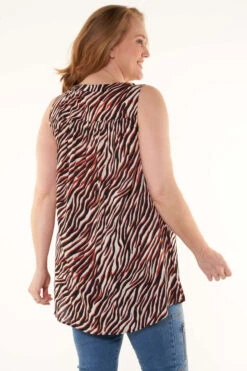 Mouwloze Blouse Met Print 12 Mouwloze Blouse Met Print -Ms Mode K35025509 10