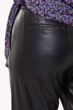 Rechte Imitatieleren Pantalon -Ms Mode M11130012 11