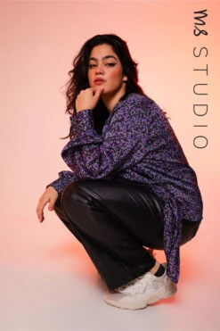 Rechte Imitatieleren Pantalon