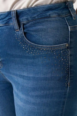 Capri Broek Met Steentjes 15 Capri Broek Met Steentjes -Ms Mode M38048007 11