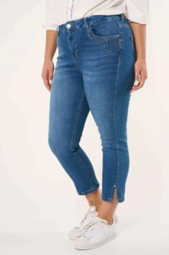 Capri Broek Met Steentjes 16 Capri Broek Met Steentjes -Ms Mode M38048007 12