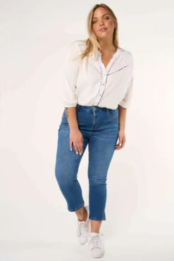 Capri Broek Met Steentjes 17 Capri Broek Met Steentjes -Ms Mode M38048007 13