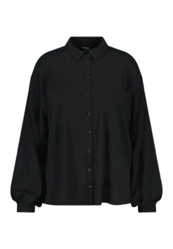 Ruimvallende- Overhemdblouse - Black 12 Ruimvallende- Overhemdblouse - Black -Ms Mode a0a9d8394a8c49efb11f614bbea63b6f