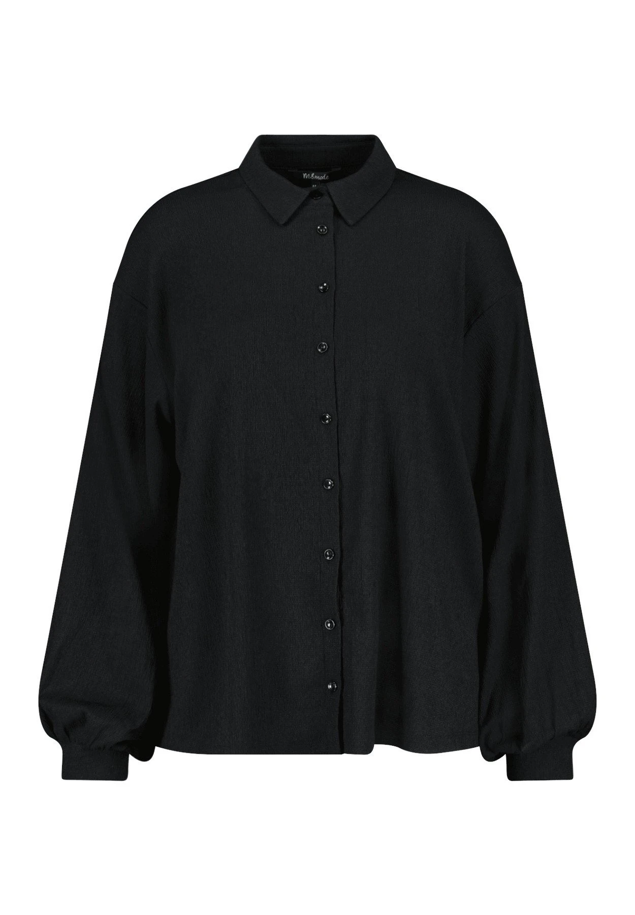 Ruimvallende- Overhemdblouse - Black 7 Ruimvallende- Overhemdblouse - Black - Afbeelding 5