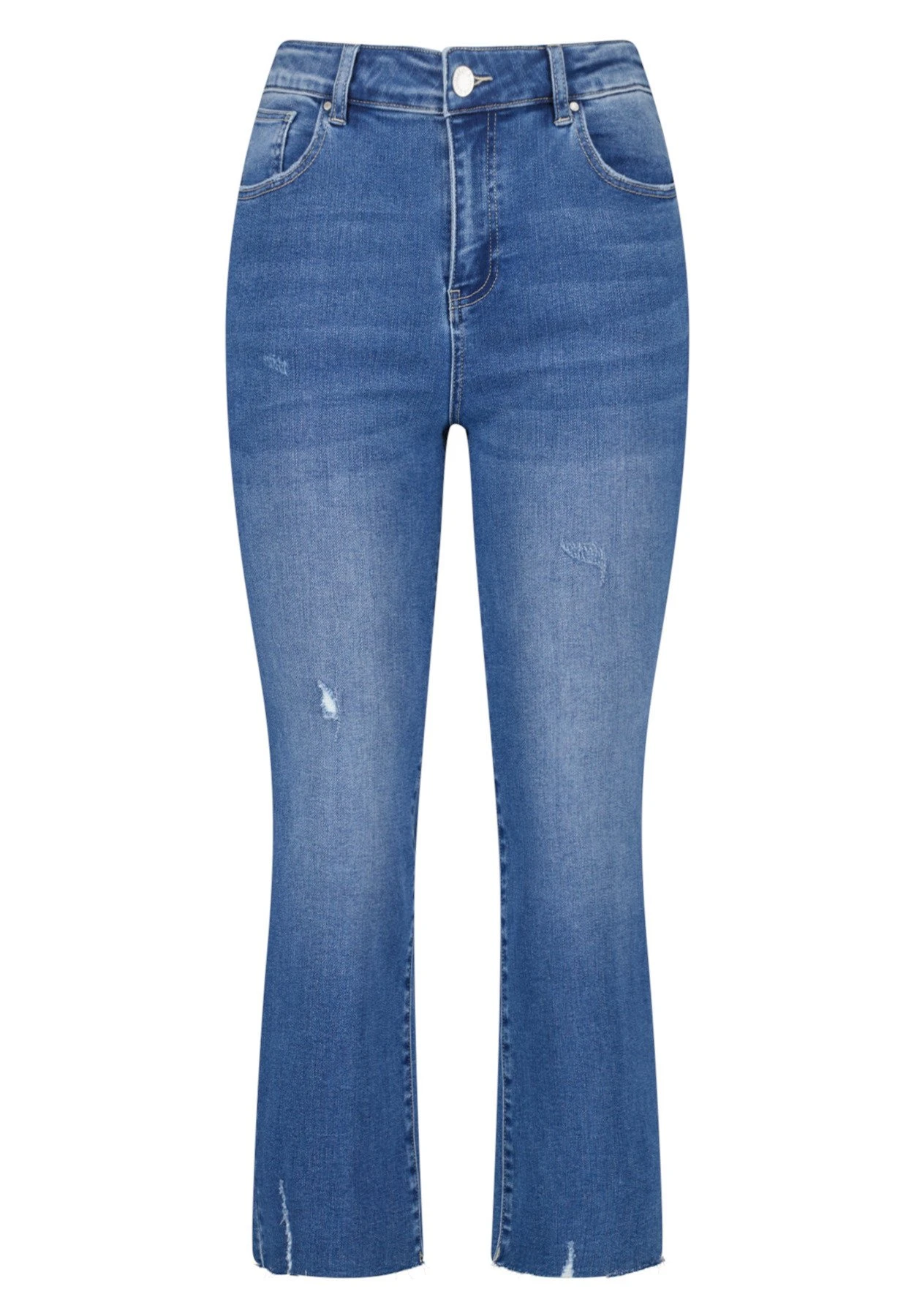 Met Destroyed Details - Bootcut Jeans - Blue 8 Met Destroyed Details - Bootcut Jeans - Blue - Afbeelding 6