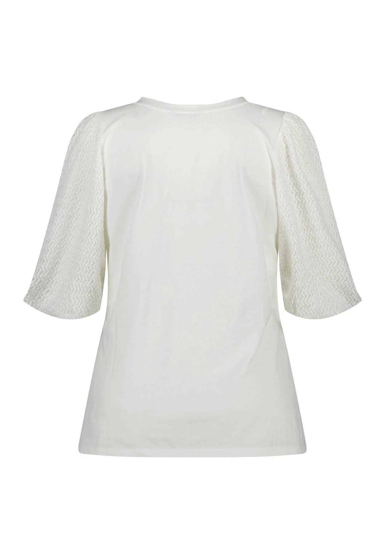 Met Structuur Mouwen - Blouse - Off White 9 Met Structuur Mouwen - Blouse - Off White - Afbeelding 7
