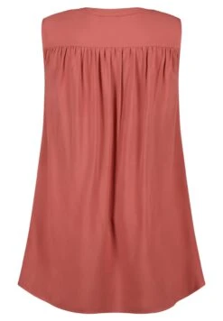 Mouwloze- Blouse - Brique Red -Ms Mode ba2faed1d018416b81df6f562b4c3ede