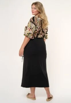 Met Trekkoord - Kokerrok - Black -Ms Mode c02a62490096449298529f8cec1eb6be