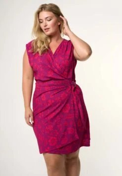 Met Houten Detail - Jurk - Multi Pink