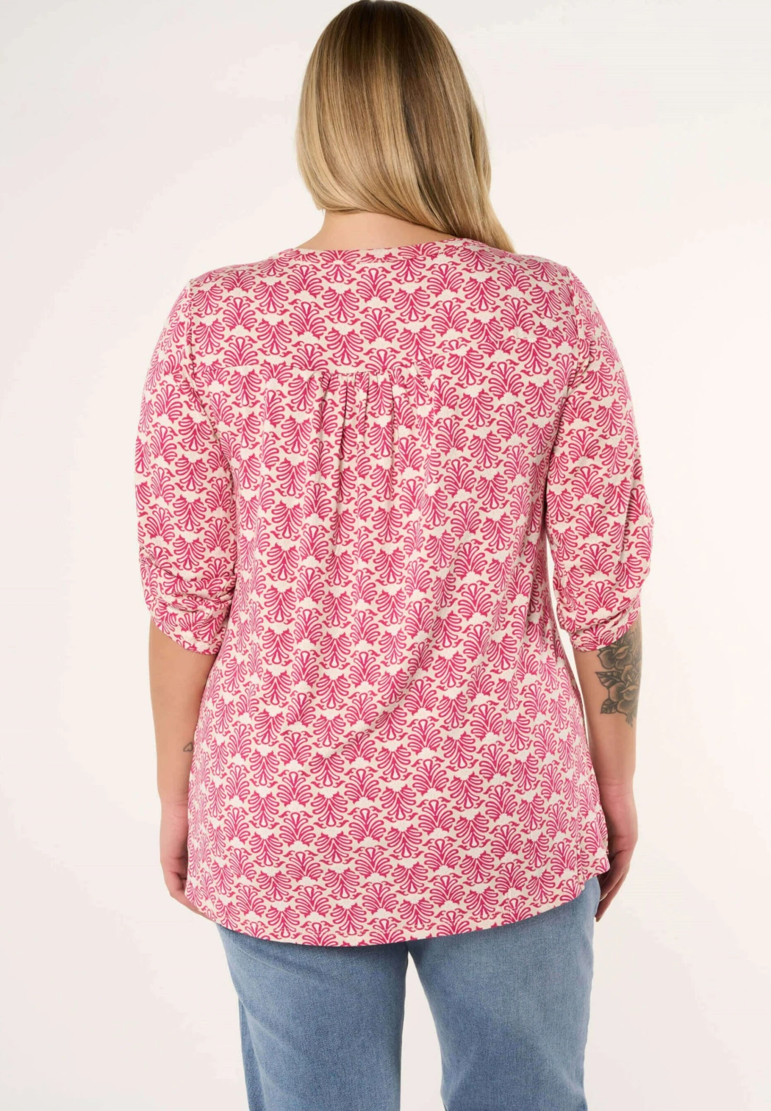 E-Fabiola Print - Blouse - Multi Pink 4 E-Fabiola Print - Blouse - Multi Pink - Afbeelding 2