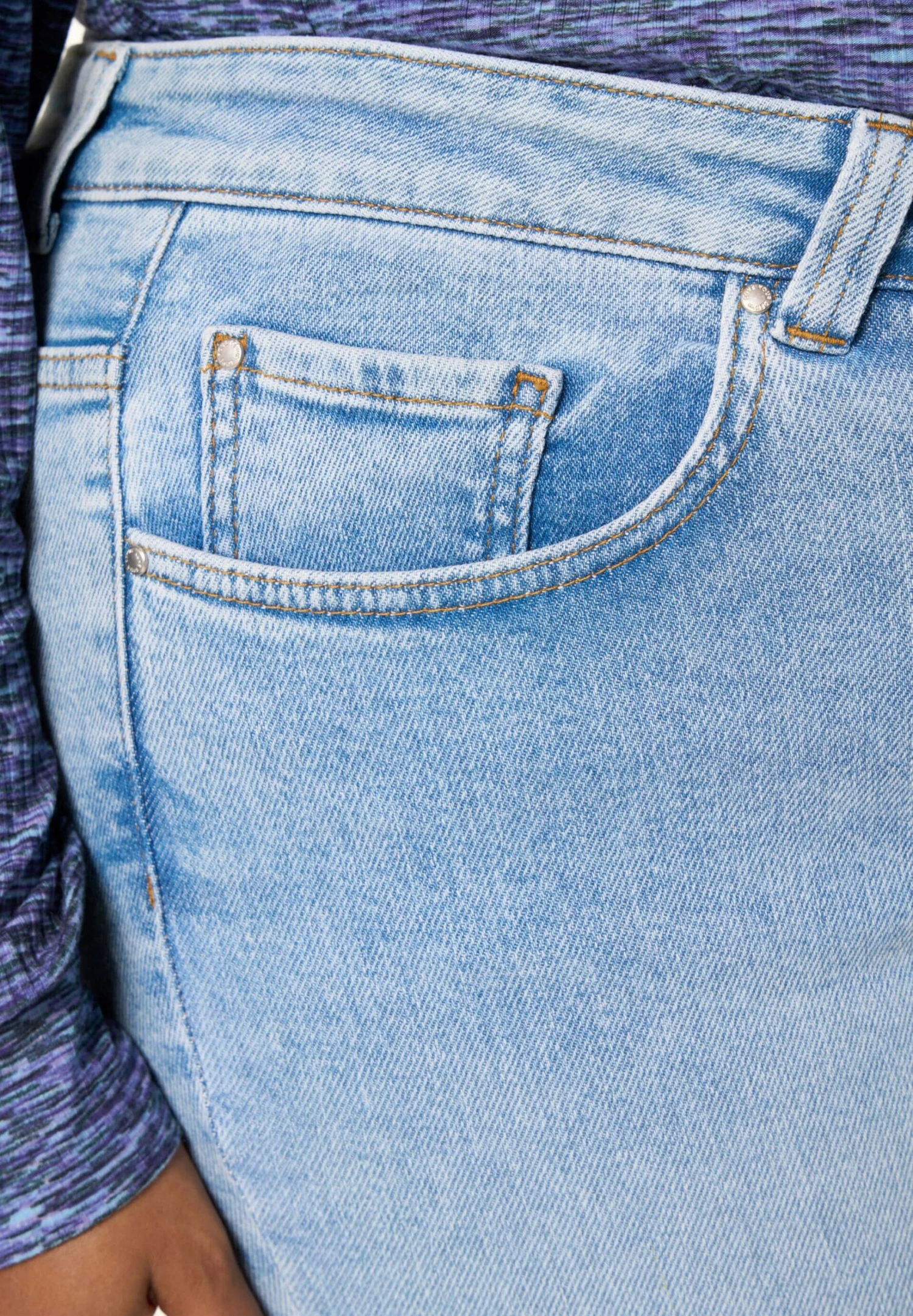 Cropped - Slim Fit Jeans - Blue 5 Cropped - Slim Fit Jeans - Blue - Afbeelding 3