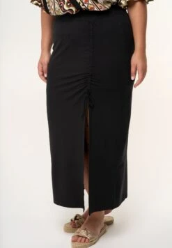 Met Trekkoord - Kokerrok - Black -Ms Mode cc0371edaa63452ca224ee6302a57f2c