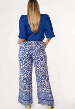 Wijde Met Paisley Print - Broek - Multi/Blue -Ms Mode cd5db697c7e54ac78469a782901a2b90