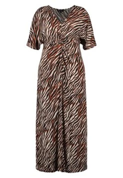 Maxi Met Gedraaide Detail - Maxi-Jurk - Multi Orange -Ms Mode cdabe4e0acd94ef1a03d8bb60aa9a8b6