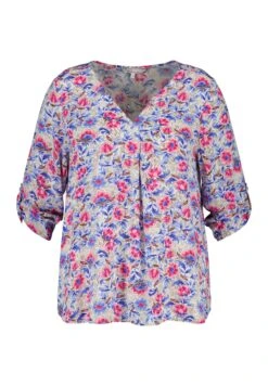 Met V-Hals - Blouse - Multi Pink -Ms Mode d27b419728954f289bf7e30956ede079