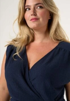 Met Houten Detail - Jurk - Navy Blue 12 Met Houten Detail - Jurk - Navy Blue -Ms Mode f51568229ddf4db991c991483f8fc71e